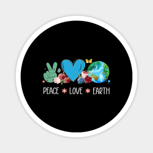 Peace Love Earth Save The Planet Magnet